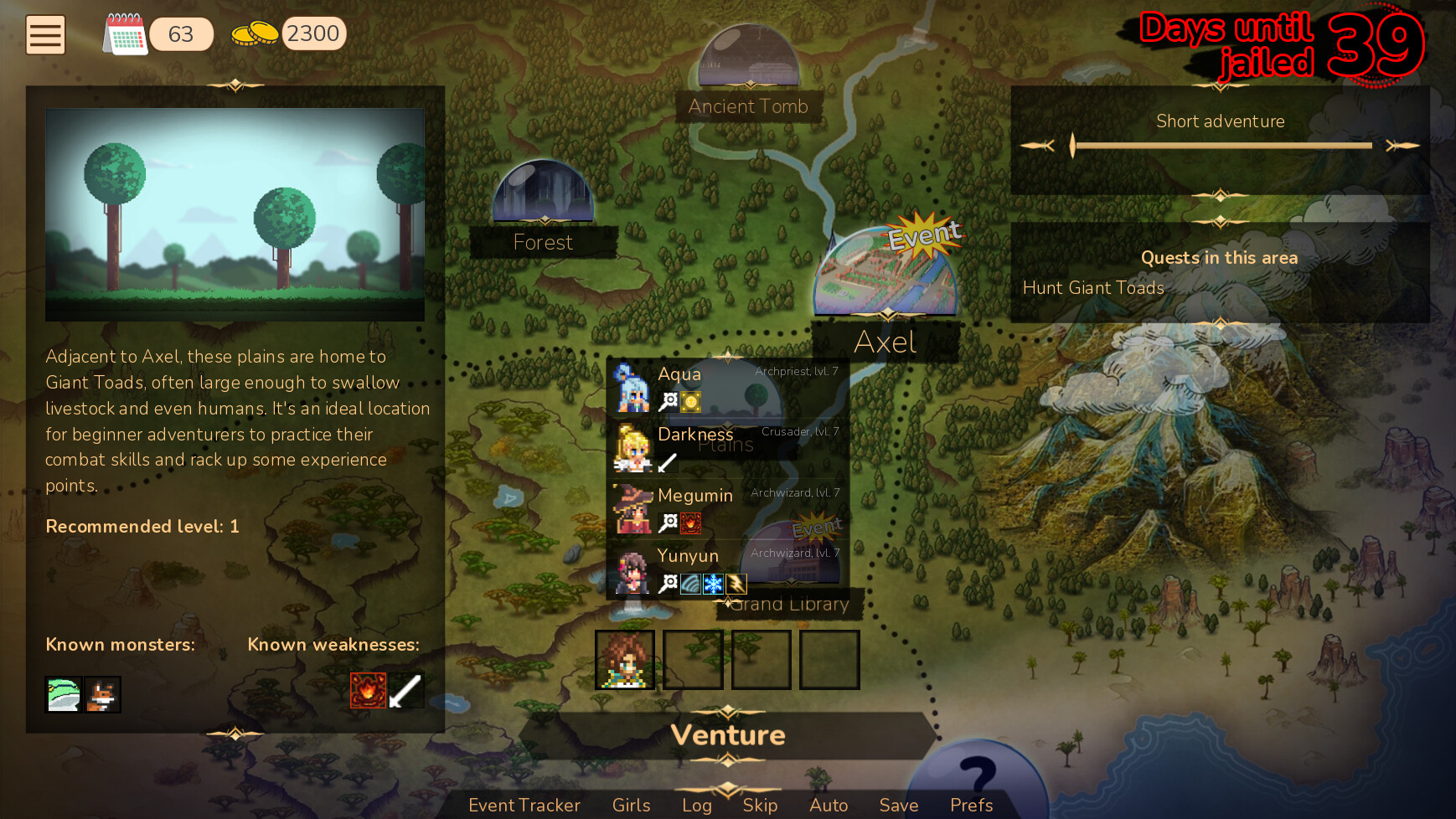 Adventurer Trainer Screenshot