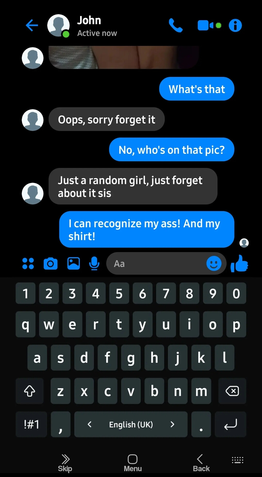 A Slut Phone Screenshot