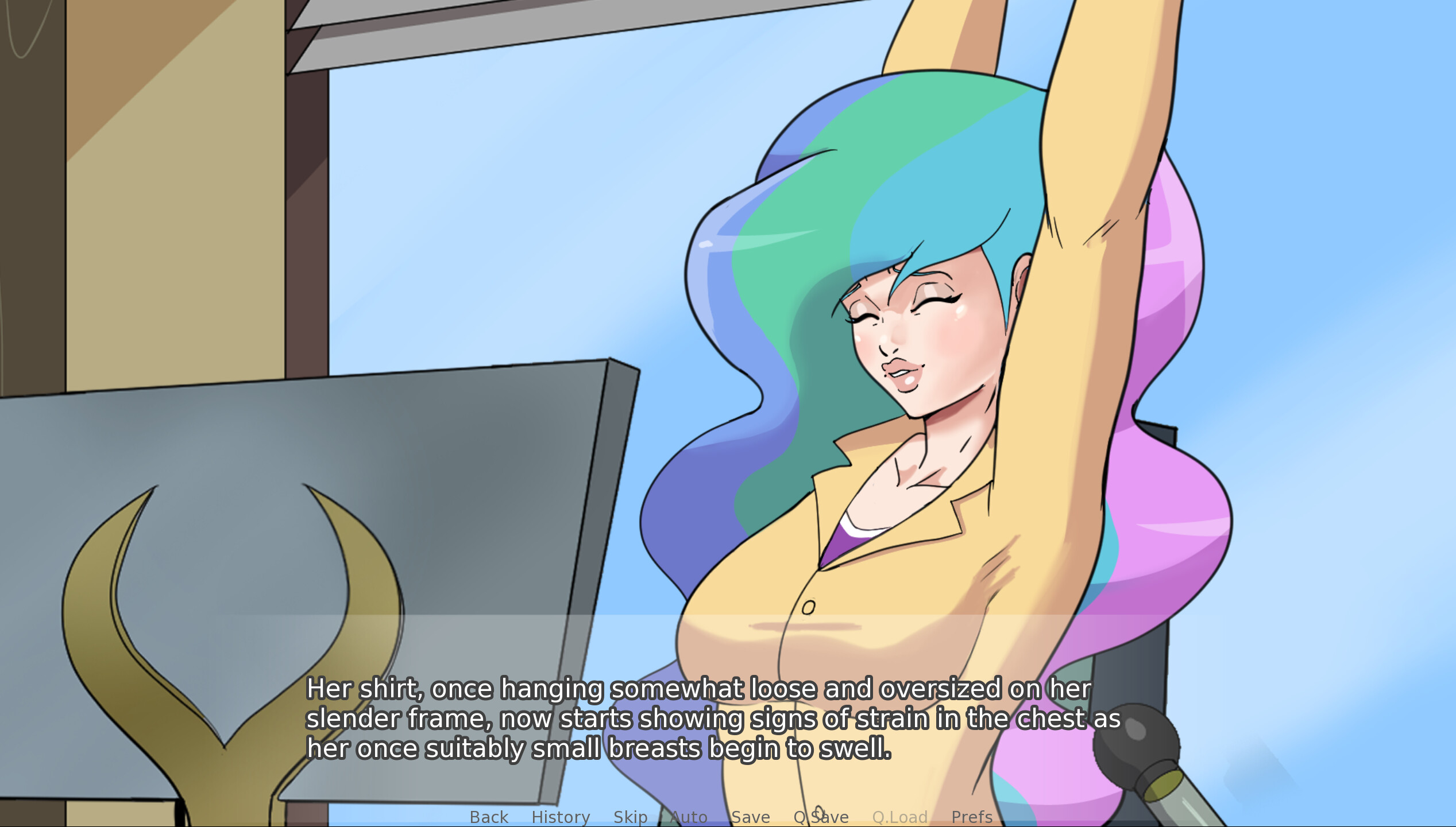 The Principals Bimbofication - A Kinetic Visual Novel Screenshot